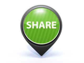 share pointer icon on white background