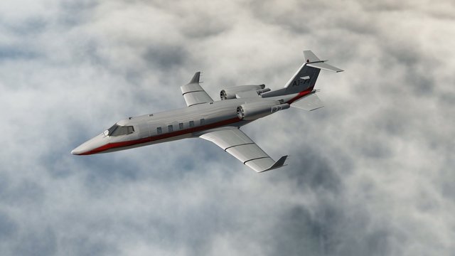 private corporate jet - luxury corporate airplane - in fly