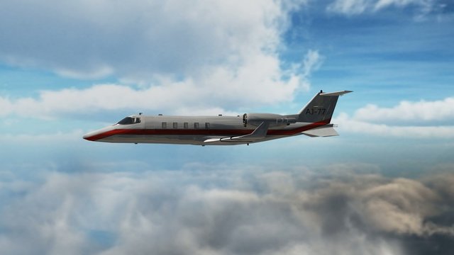 private corporate jet - luxury corporate airplane - in fly