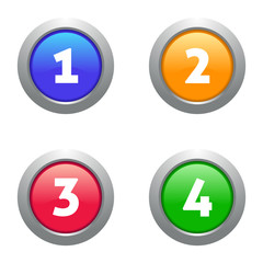 Obraz premium Web numbers buttons