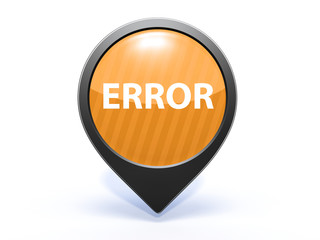 error pointer icon on white background