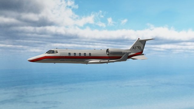 private corporate jet - luxury corporate airplane - in fly