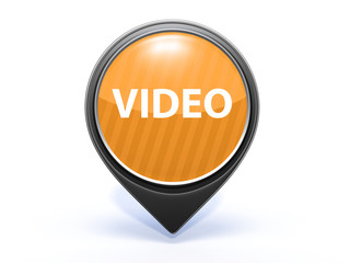 video pointer icon on white background