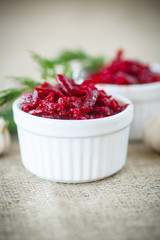 beet caviar with garlic