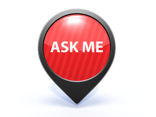ask me pointer icon on white background