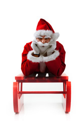 Christmas sledge with Santa Claus