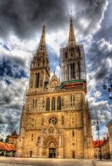 Fototapeta na wymiar Zagreb Cathedral on Kaptol - Croatia