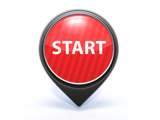 start pointer icon on white background