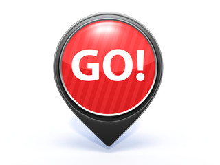 go pointer icon on white background