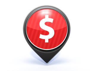 money pointer icon on white background