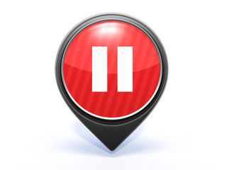 Obraz premium pause pointer icon on white background