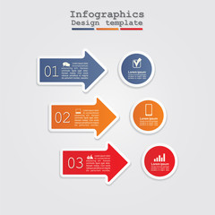 Infographics with arrows. Vector illustration