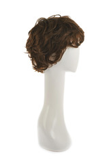 Hair wig over the mannequin head