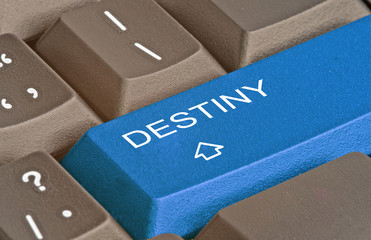 Keyboard with key for destiny