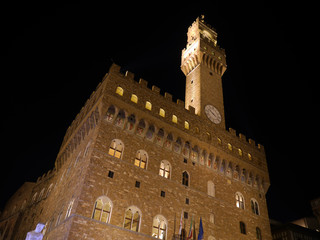 Palazzo Vecchio, Firenze, Italia by night