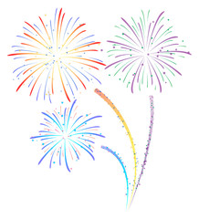 Fireworks display illustration