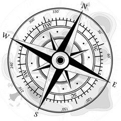Compass with map