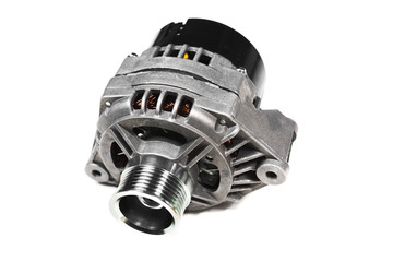 automobile generator isolated on white background