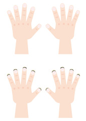 綺麗な爪と汚れた爪