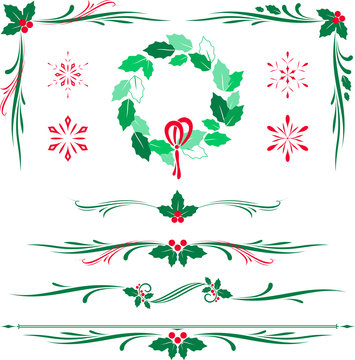 Holly Scroll Set