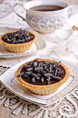 Tartlet with chocolate
