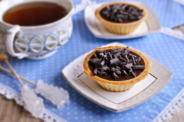 Tartlet with chocolate