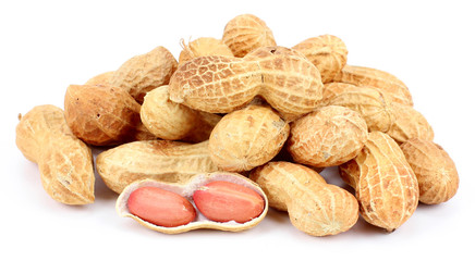 Peanuts. Isolated on a white background.