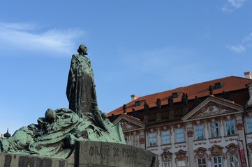 Prague. Jan Hus Memorial on Old Town Square
