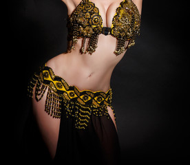 Arabian belly dancer sexy woman dancing bellydance