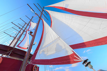 sails on a ship - 72148941
