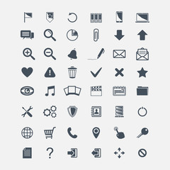 Fototapeta premium Vector basic Web icons big set