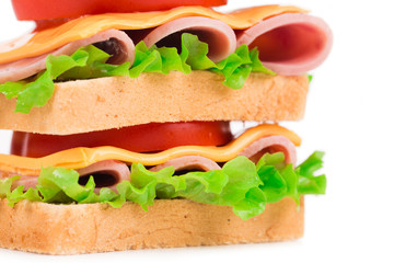 Appetizing hamburger.