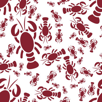 lobster seamless pattern