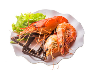 Giant Freshwater Prawn and king prawns