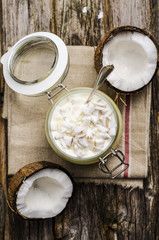 Kokospudding mit Vanille