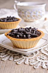 Tartlet with chocolate