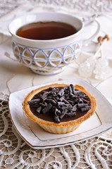 Tartlet with chocolate