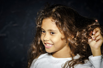 Cute little african-american girl portrait