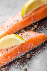 Raw salmon
