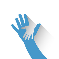 Vector logo children hand