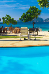 Blue Luxury Swimming Space