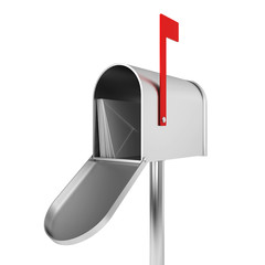 Silver mailbox