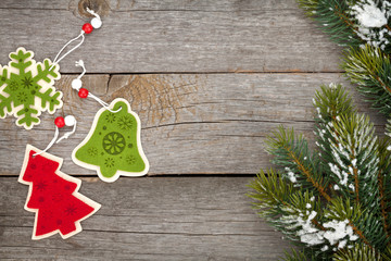 Christmas fir tree and decor