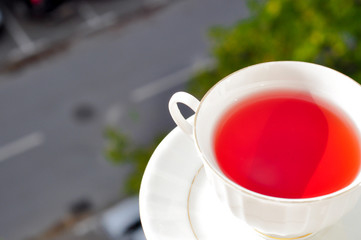 Cup of tea and the view from the window