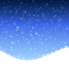 Winter blue xmas vector background