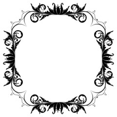 Blank floral frame border