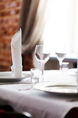 tables set for meal