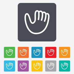 Baseball glove sign icon. Sport symbol.