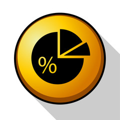 Pie chart icon. Vector illustration