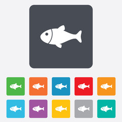 Fish sign icon. Fishing symbol.